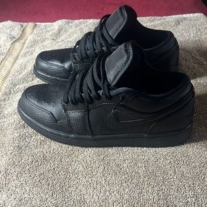 air jordan ones low tops black
